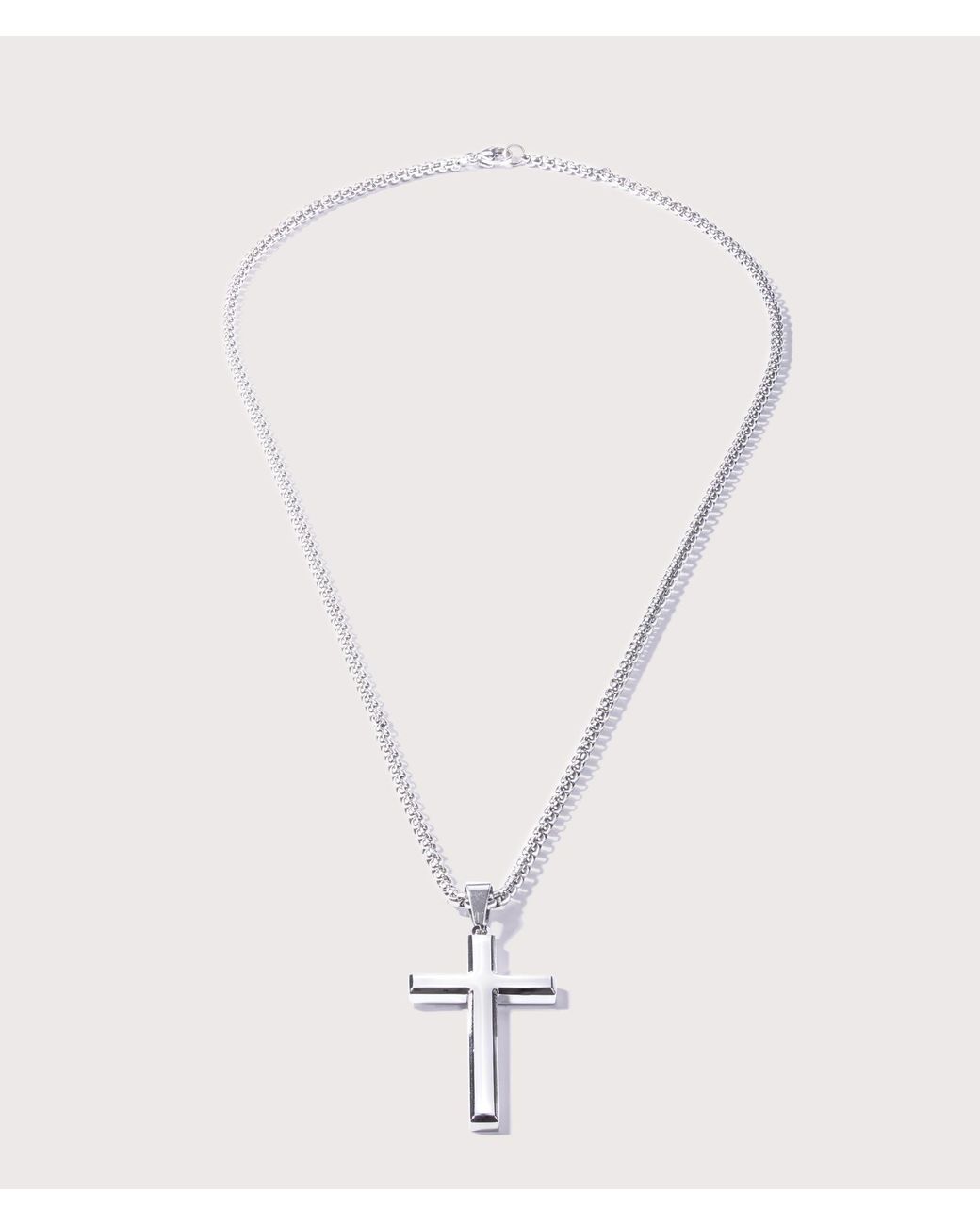 Mysterious Jeweller Natural Stainless Steel Cross Pendant 24&Quot for men