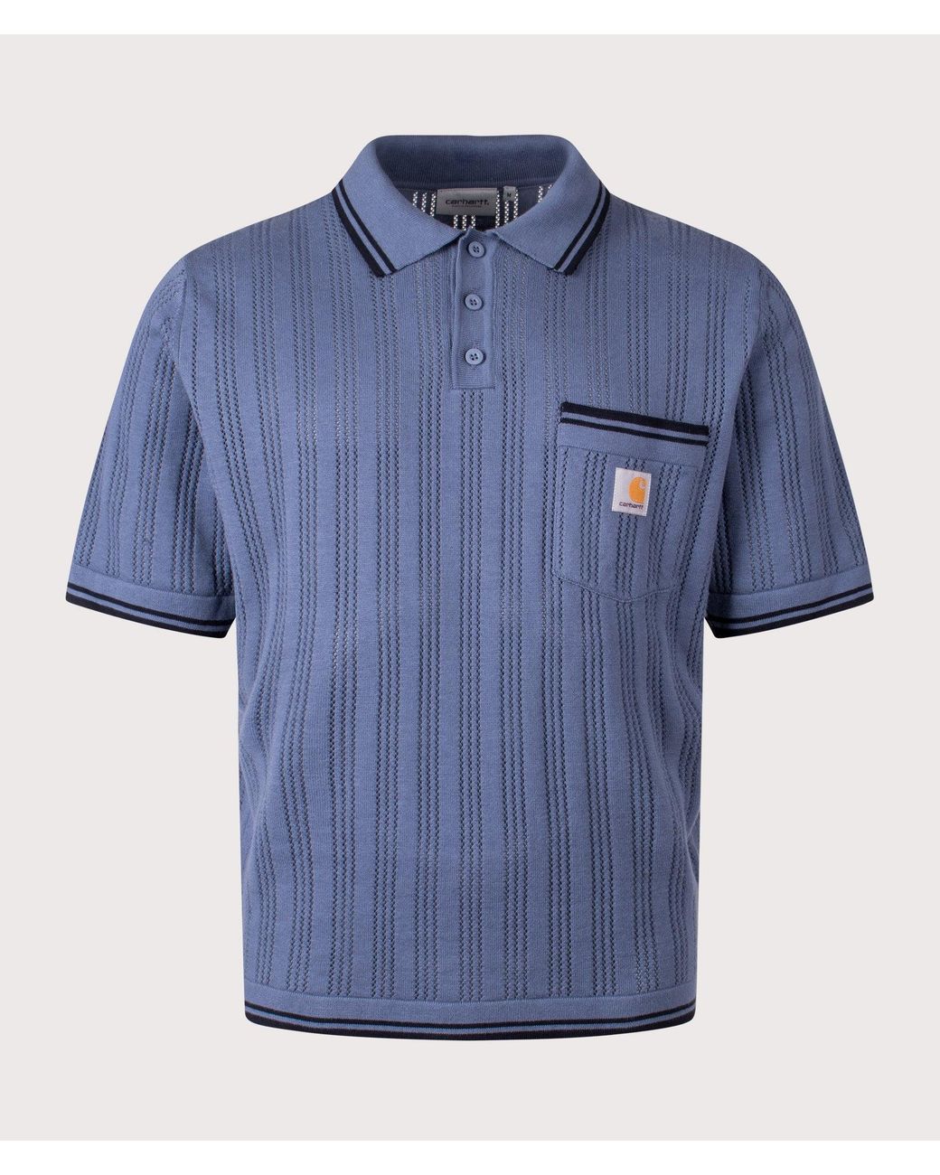 Carhartt Blue Ramsey Polo Shirt for men