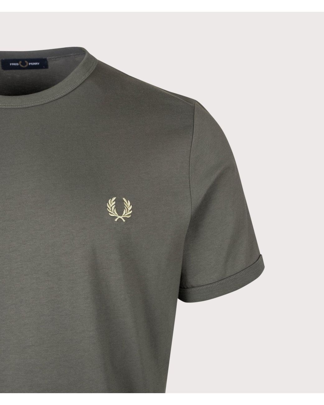 Fred Perry Gray Regular Fit Ringer T-Shirt for men