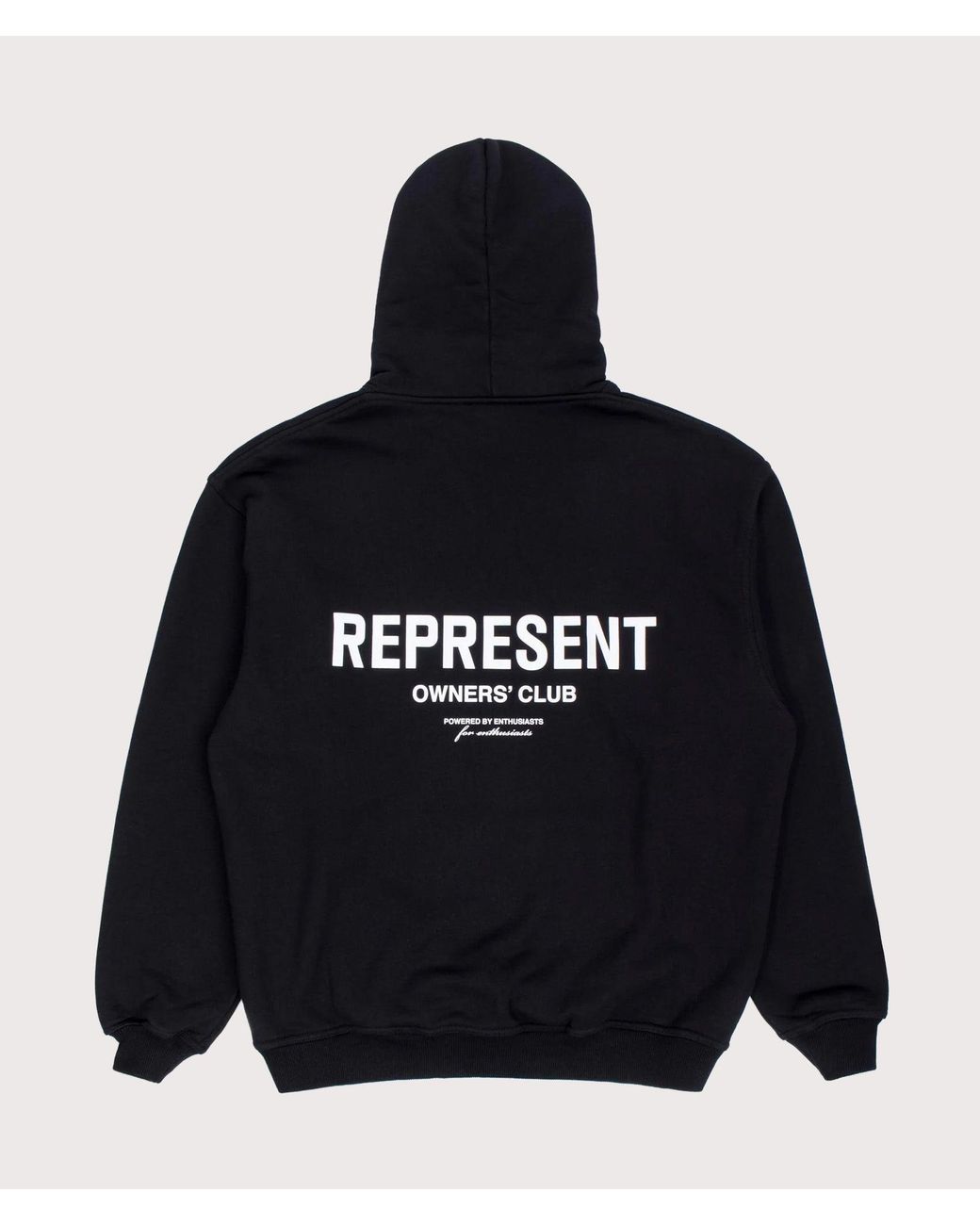 Represent Black Oversized Fit Owners Club Hoodie for men