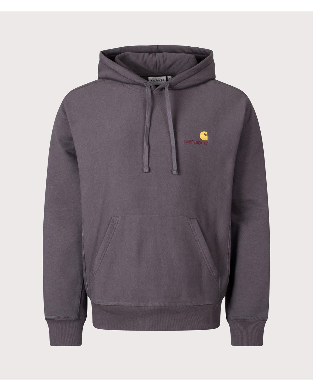 Carhartt Gray Loose Fit American Script Hoodie for men