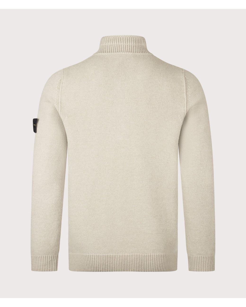 Stone Island Natural Lambswool Button Up Jumper for men