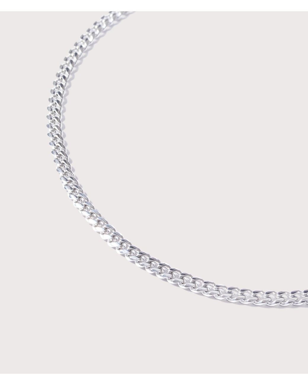 Mysterious Jeweller White Stainless Steel Cuban Link Chain 4Mm 22&Quot for men