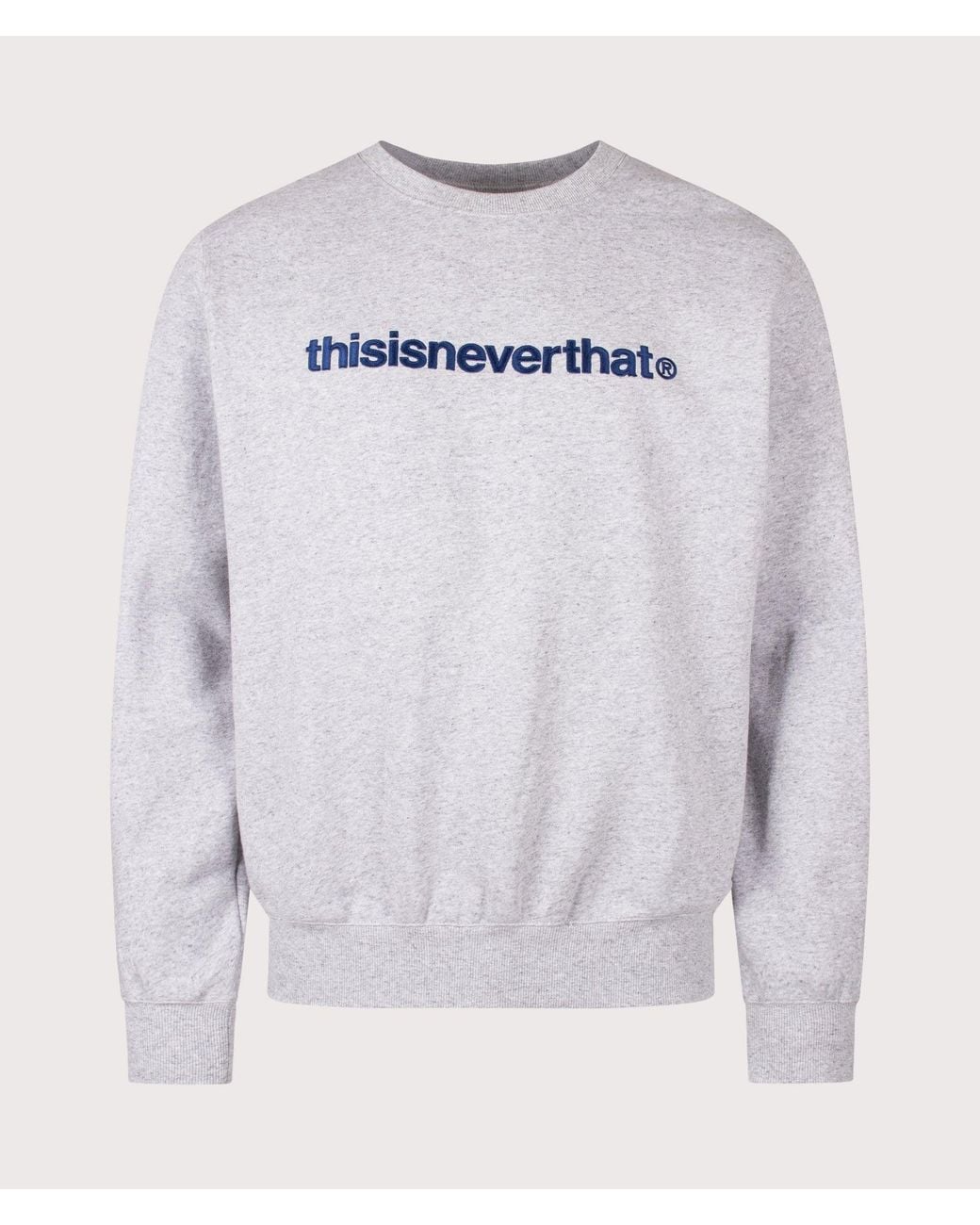 Thisisneverthat Gray Regular Fit T-Logo Crewneck Sweatshirt for men