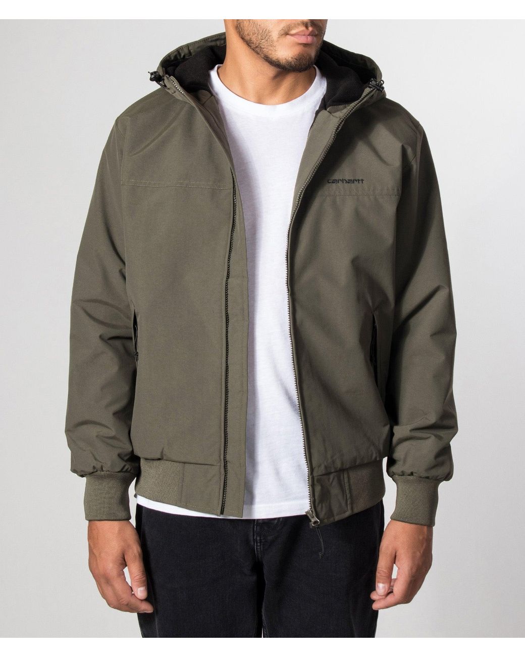 Carhartt Green Regular Fit Hooded Sail Jacket for men