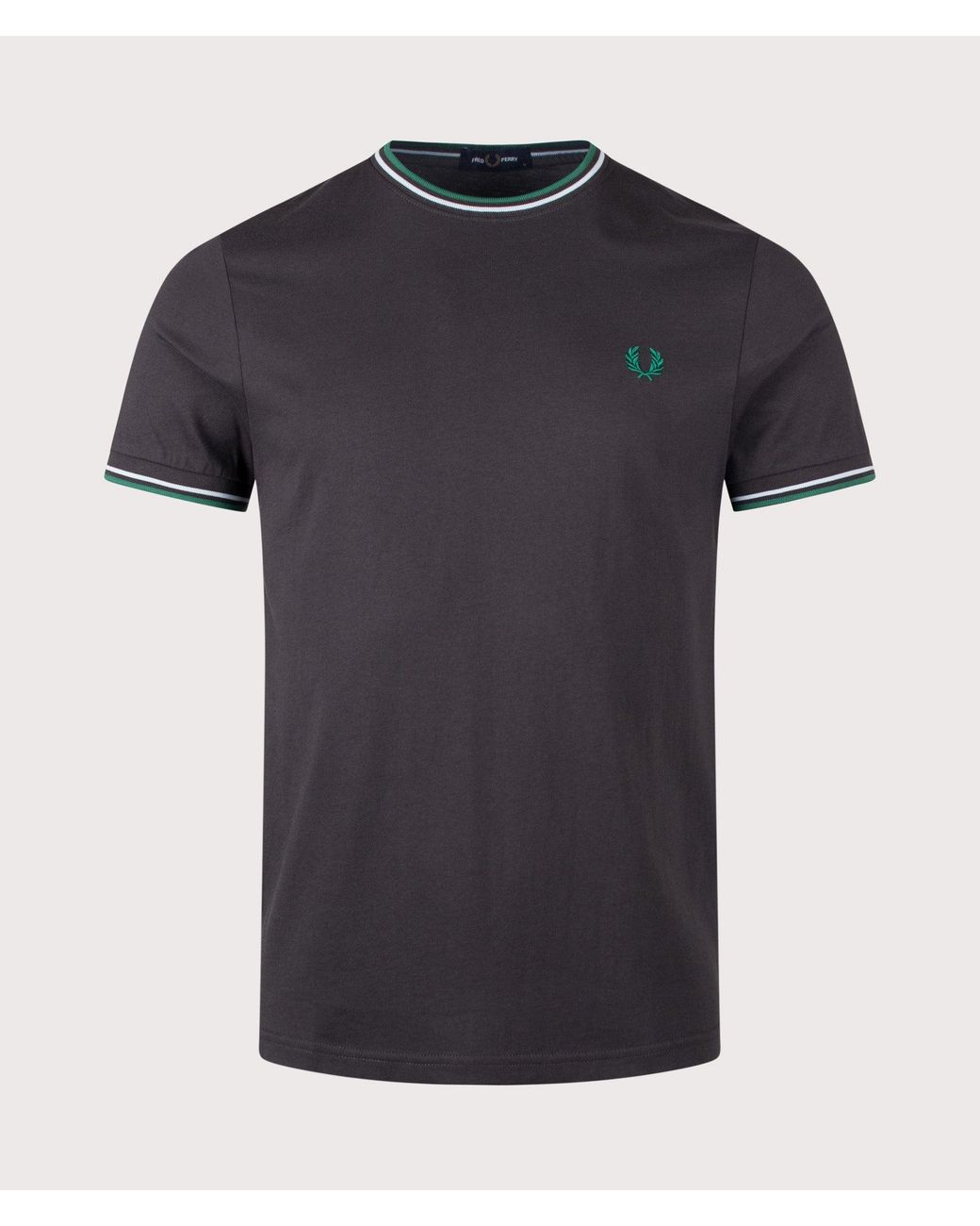 Fred Perry Black Regular Fit Twin Tipped T-Shirt for men