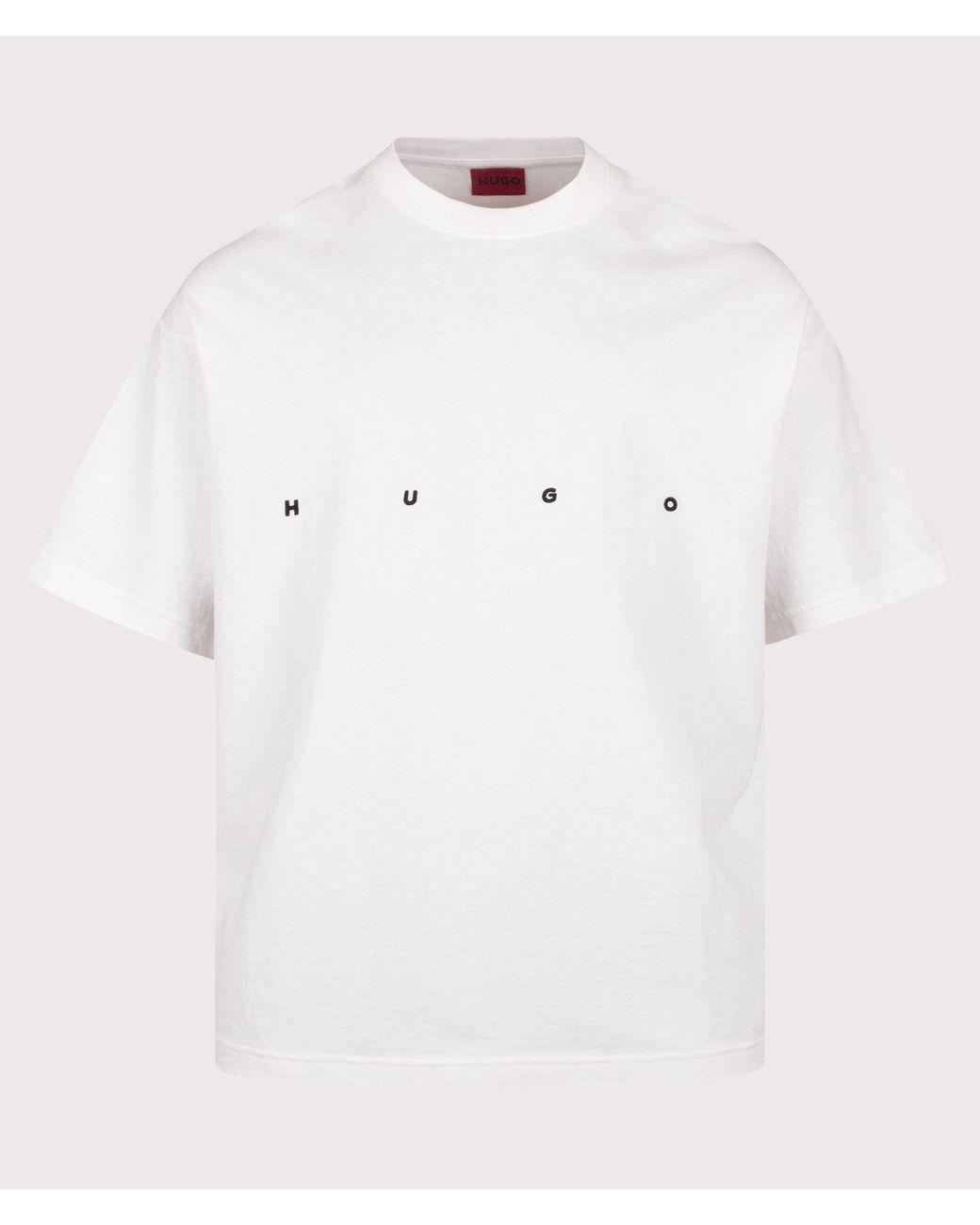 HUGO White Oversized Dariso T-Shirt for men