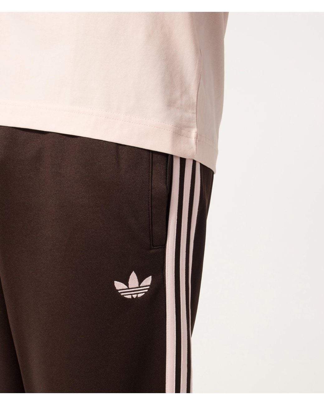Adidas Originals Brown Regular Fit Sst Track Pant for men