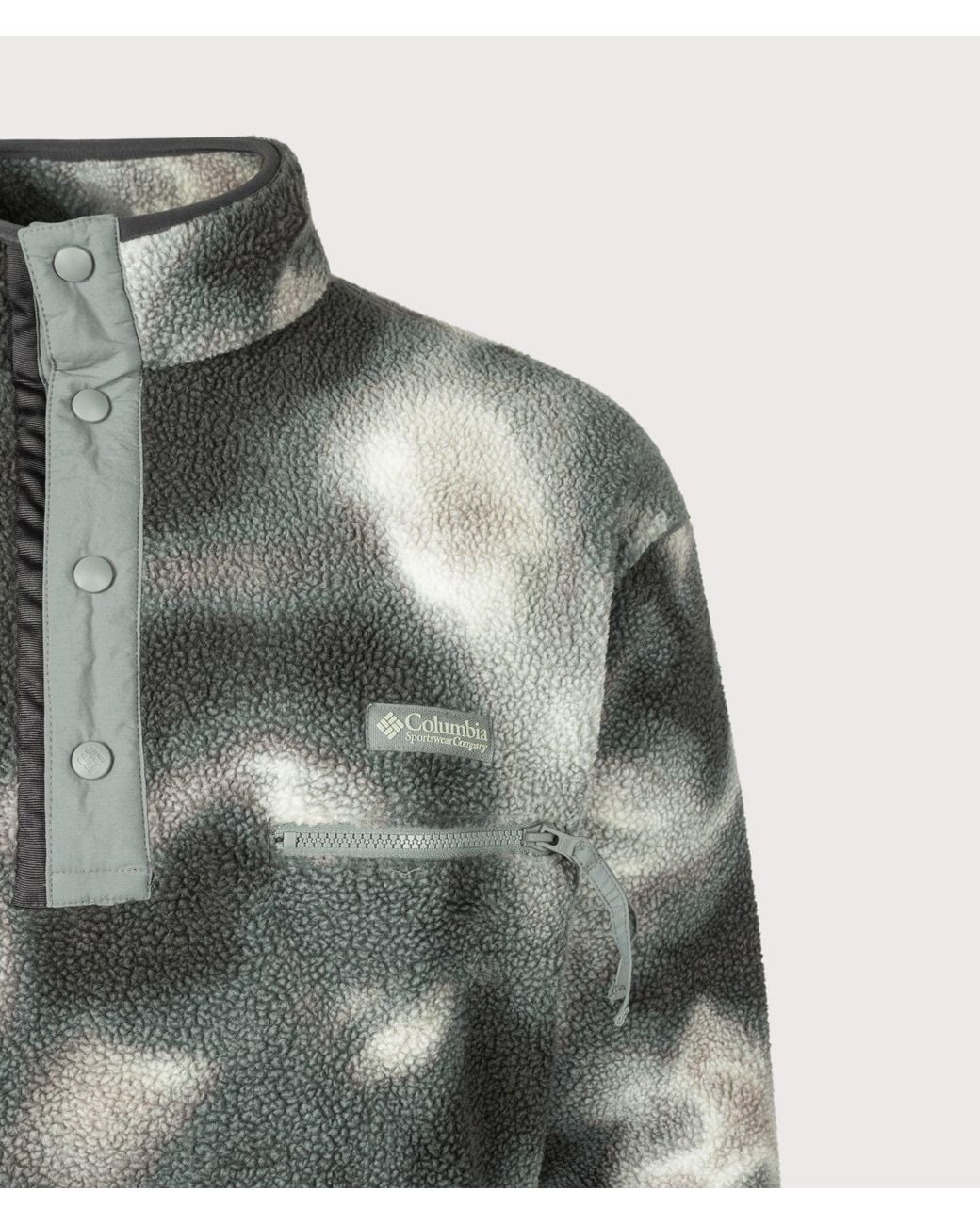 Columbia Gray Regular Fit Helvetia Ii Printed Half Snap Fleece for men