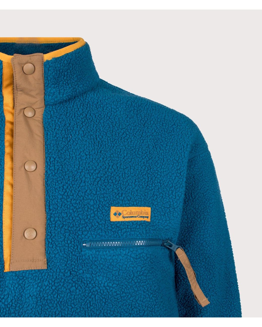 Columbia Blue Regular Fit Helvetia Ii Half Snap Fleece for men