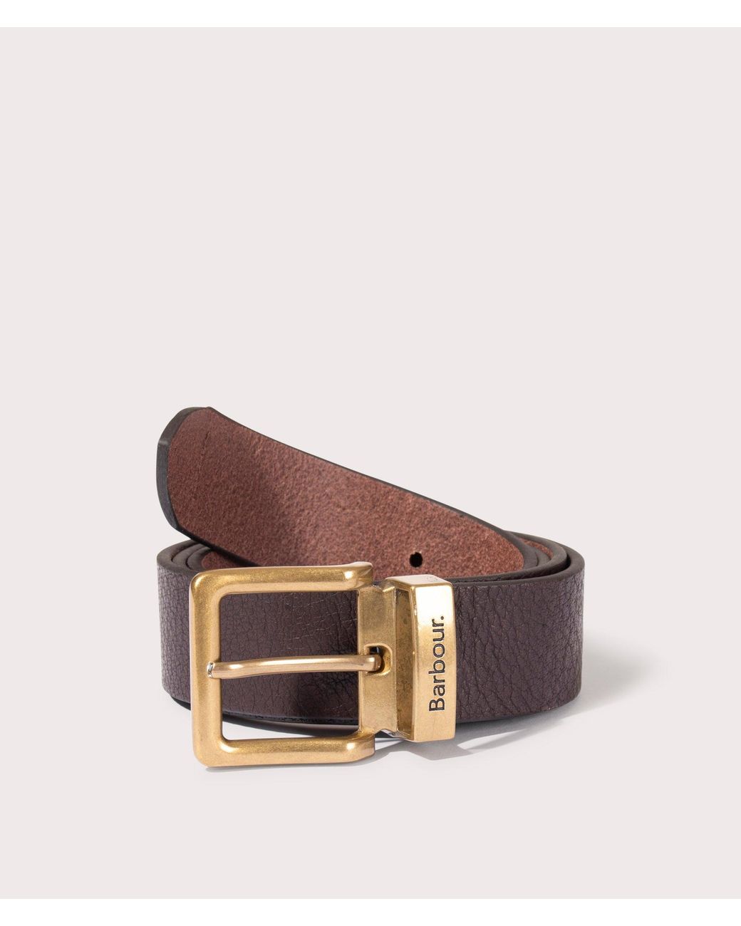 Barbour Pink Blakely Leather Belt for men