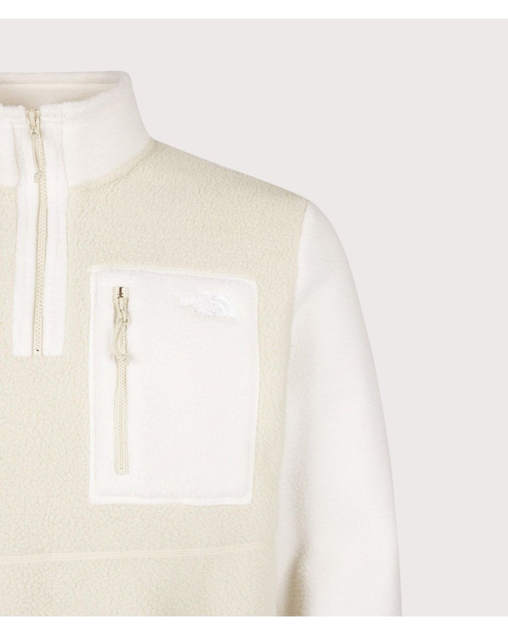 The North Face White Regular Fit Yumiori Quarter Zip Fleece for men