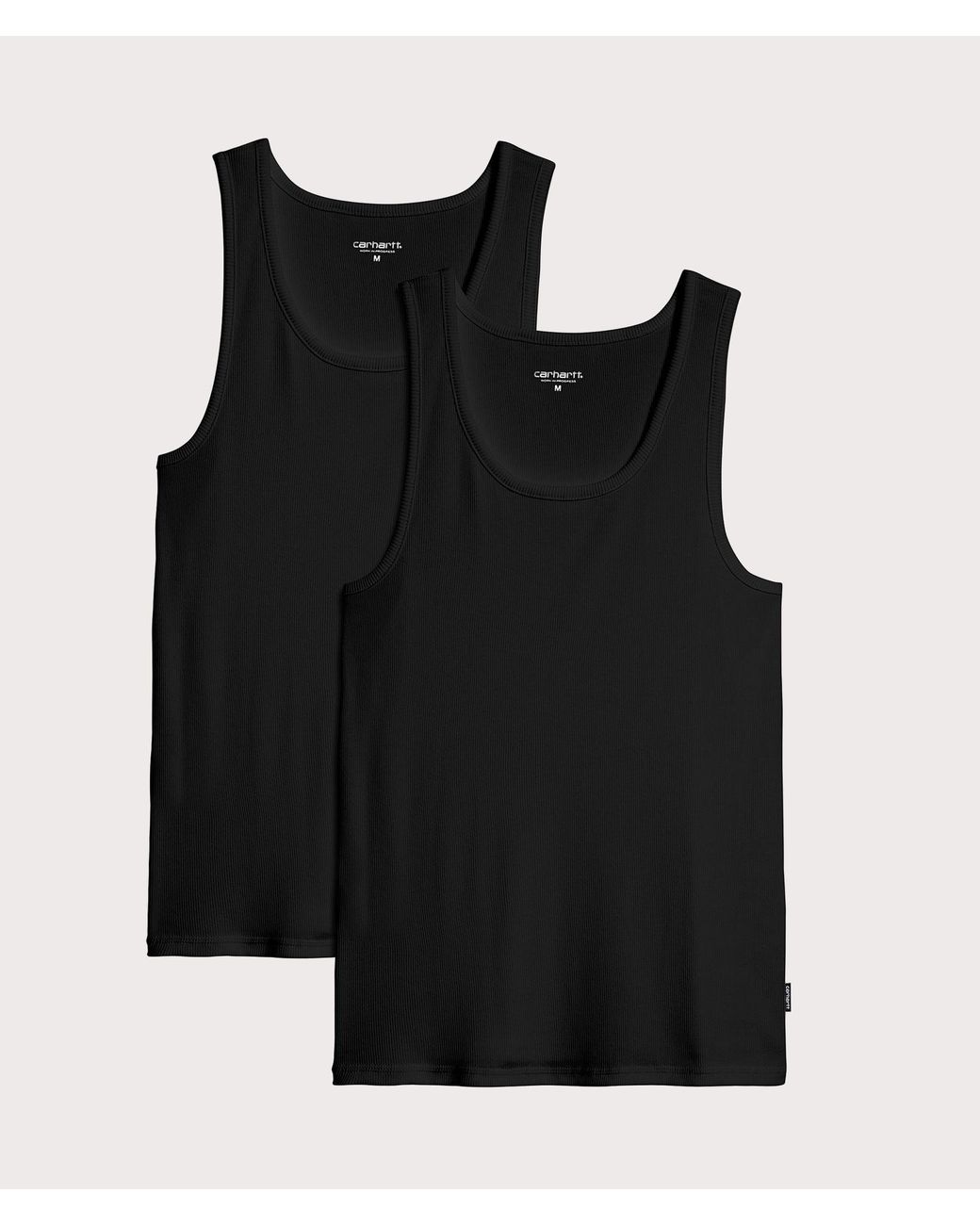 Carhartt Black Regular Fit 2 Pack Vest for men
