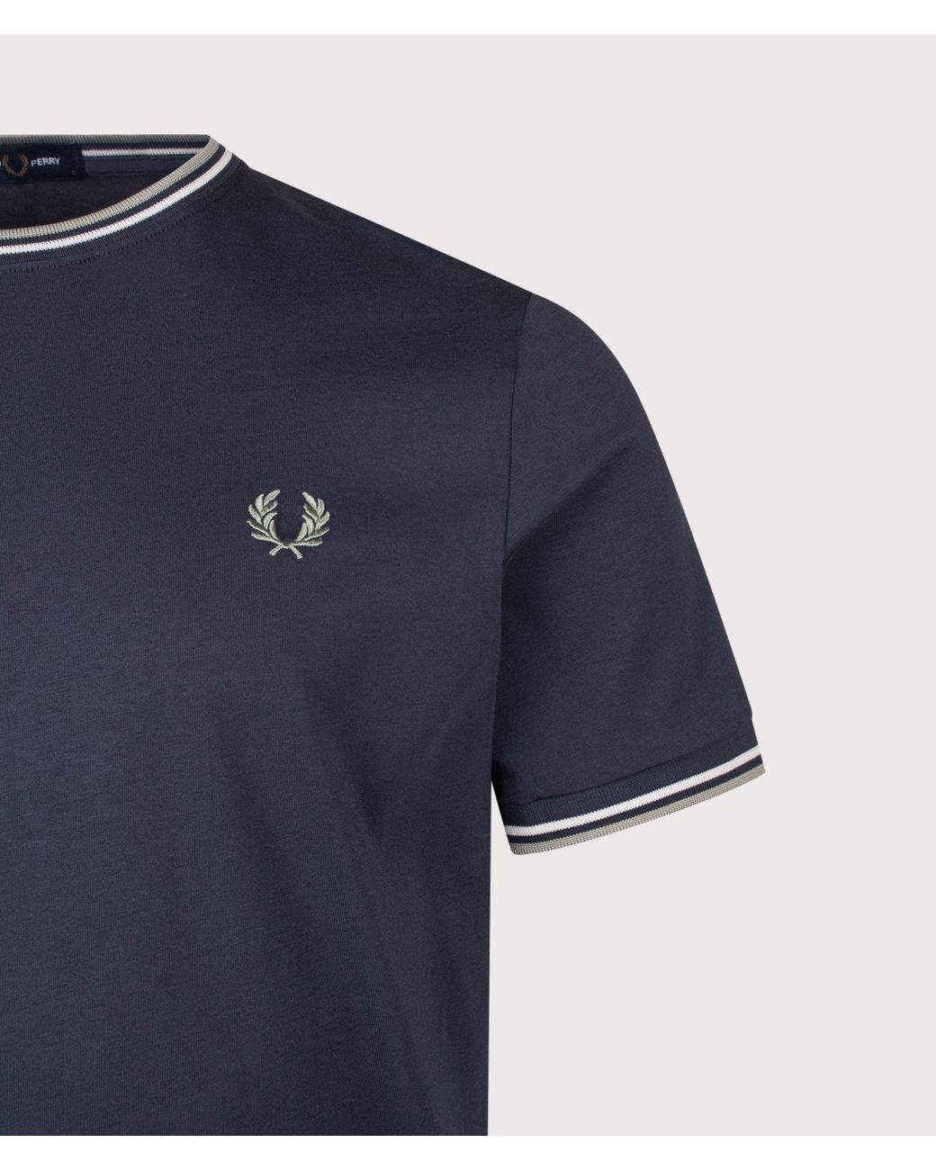 Fred Perry Blue Regular Fit Twin Tipped T-Shirt for men
