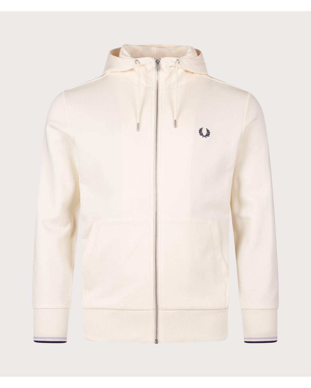 Fred Perry Natural Regular Fit Zip Through Hoodie for men