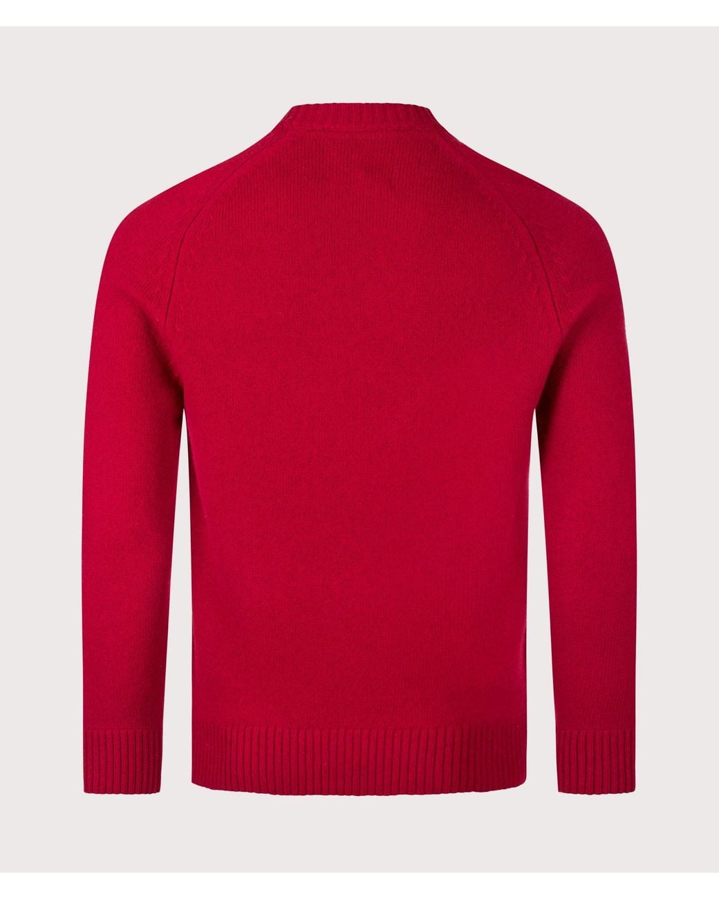 Barbour Red Regular Fit Newtown Crewneck Jumper for men