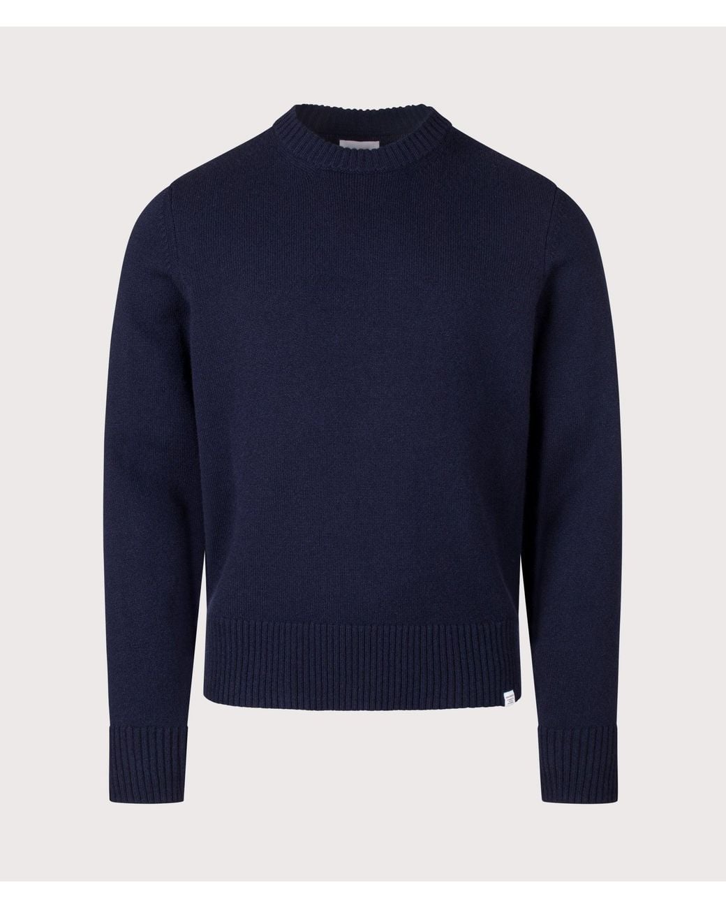 Norse Projects Blue Stensmark Merino Lambswool Knit Jumper for men