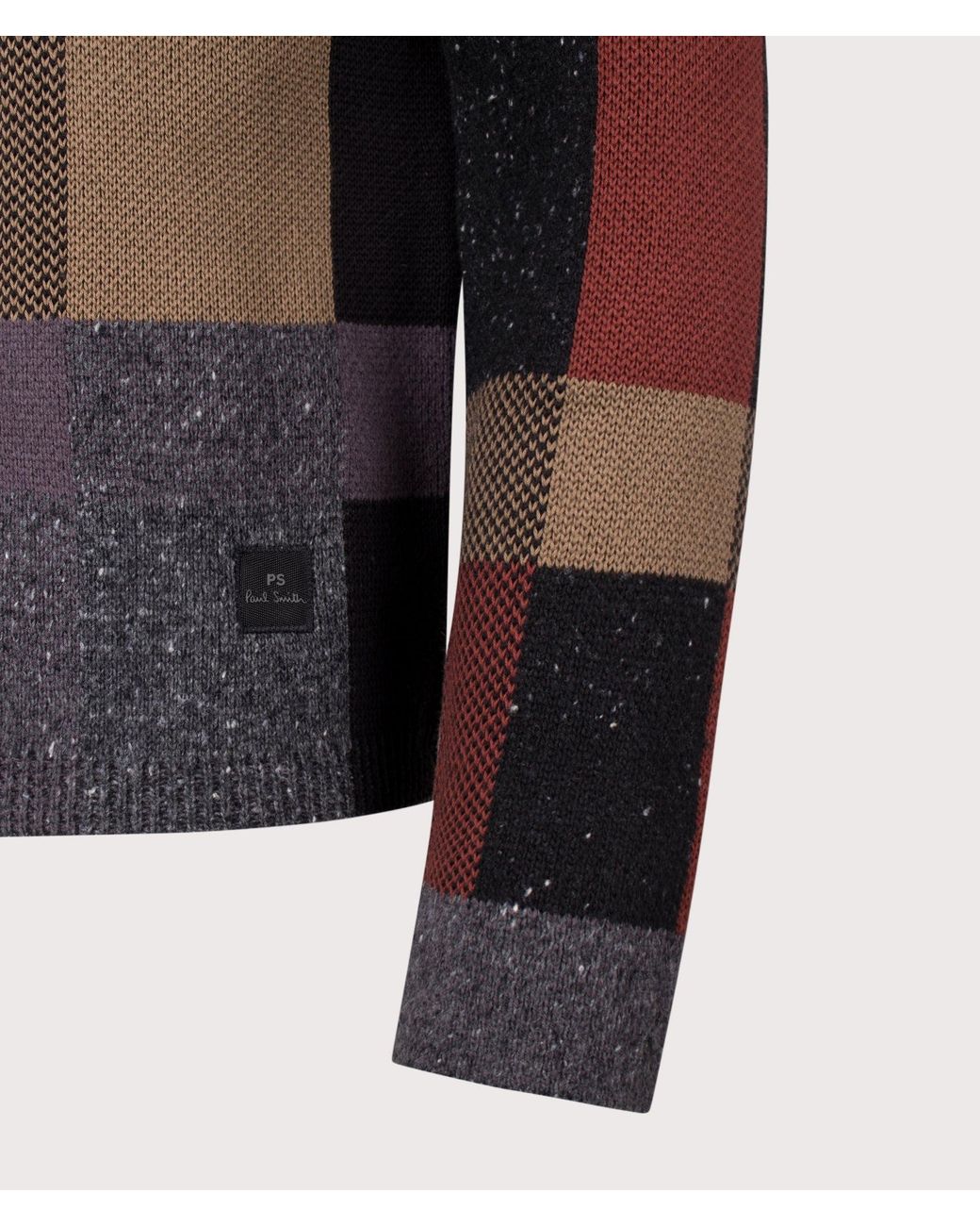 Paul Smith Black Regular Fit Pebbles Check Wool-Blend Cardigan for men