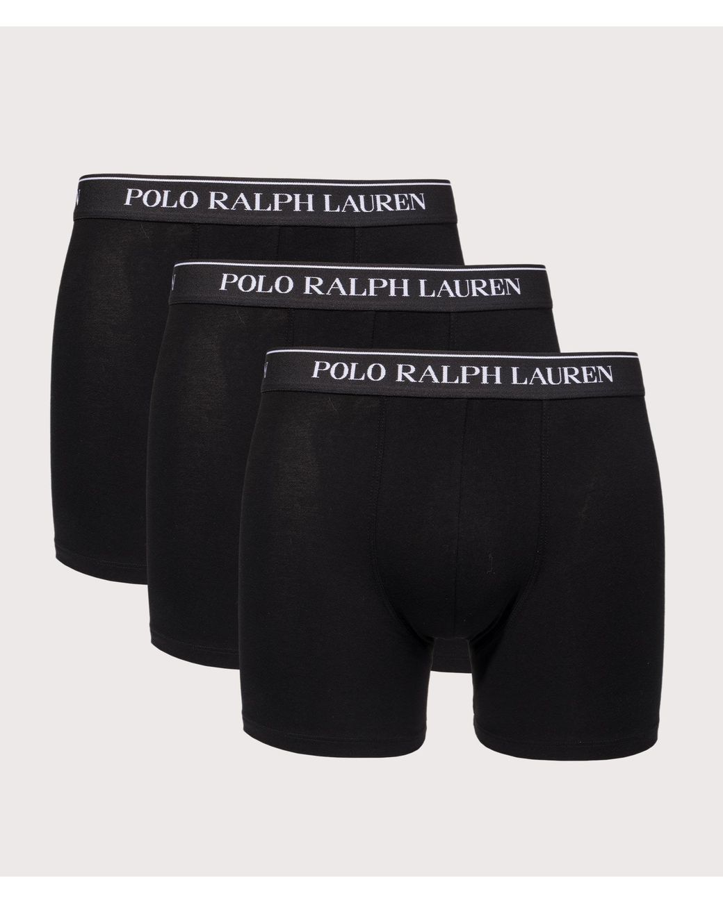 Polo Ralph Lauren Black 3 Pack Stretch Cotton Boxer Briefs for men