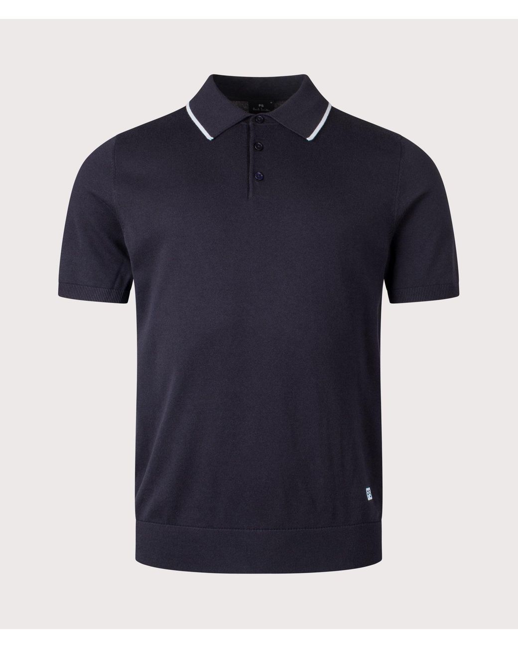 Paul Smith Blue Regular Fit Knit Polo Shirt for men