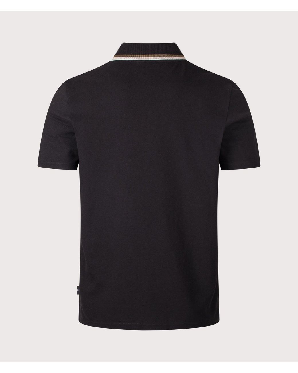 Paul Smith Black Regular Fit Quarter Zip Polo Shirt for men