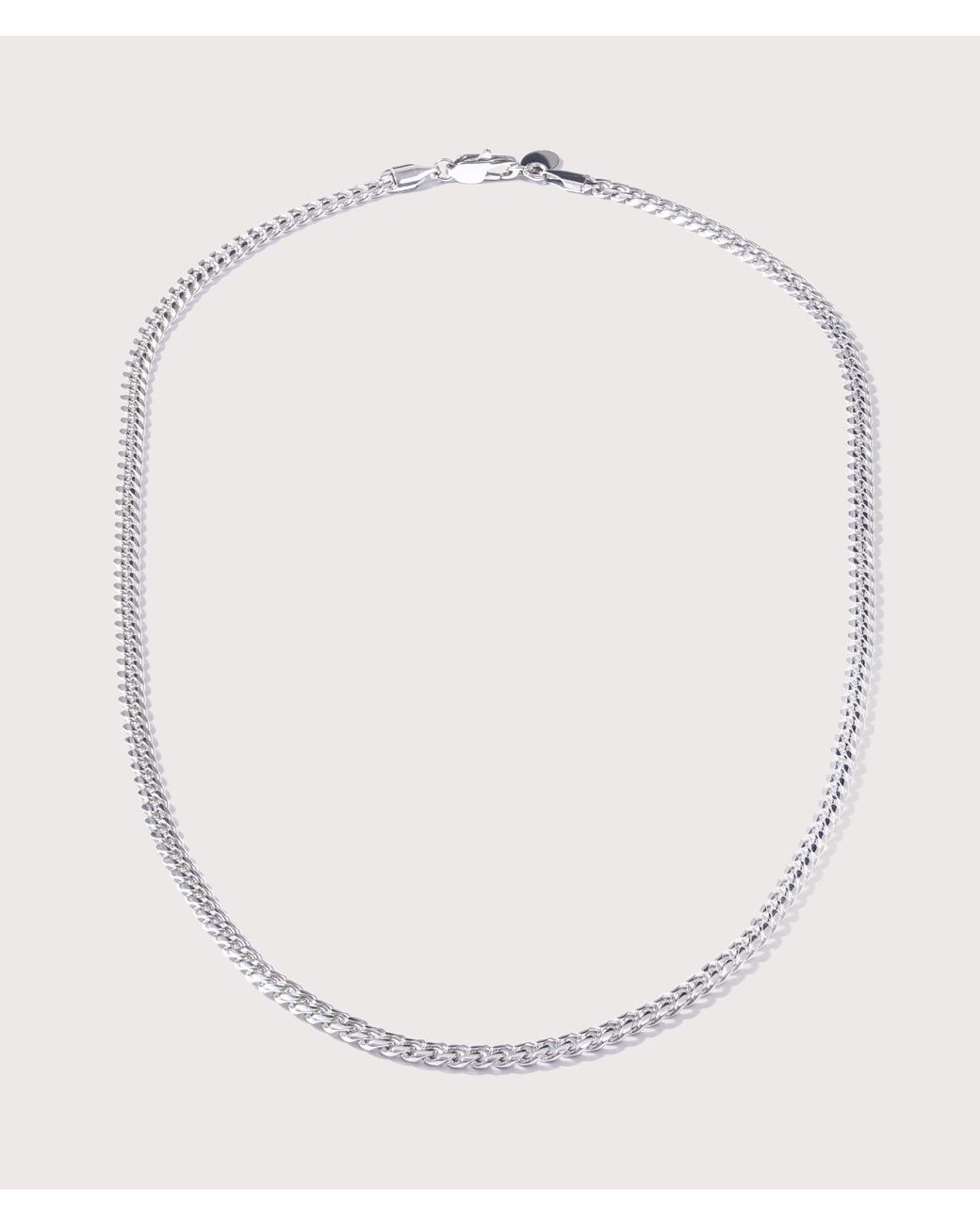 Mysterious Jeweller White Stainless Steel Cuban Link Chain 4Mm 22&Quot for men