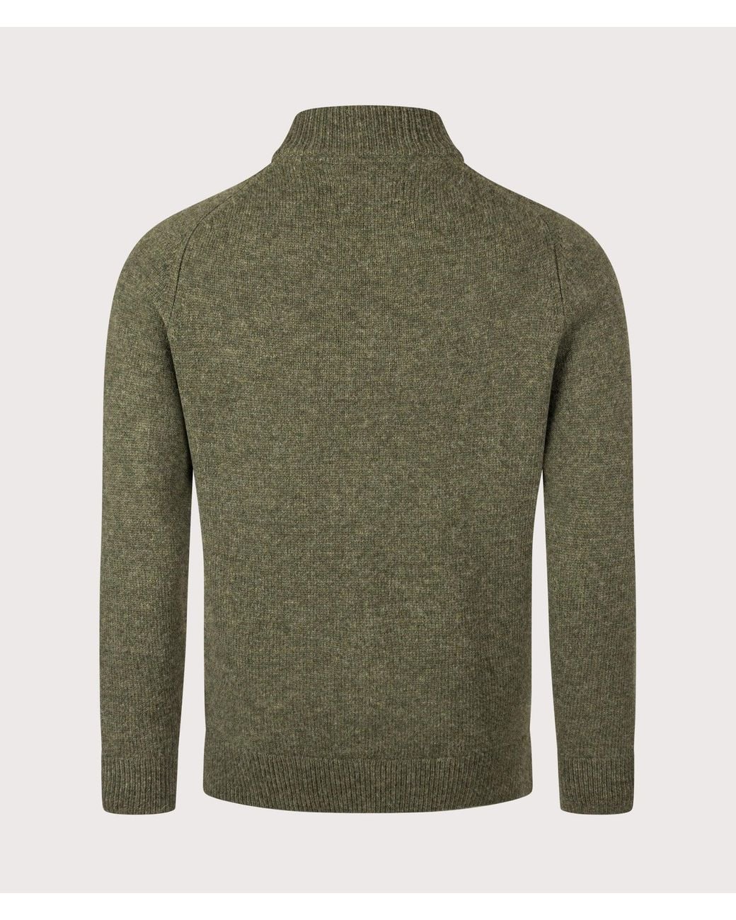 Barbour Green Regular Fit Talder Zip Through Jumper for men