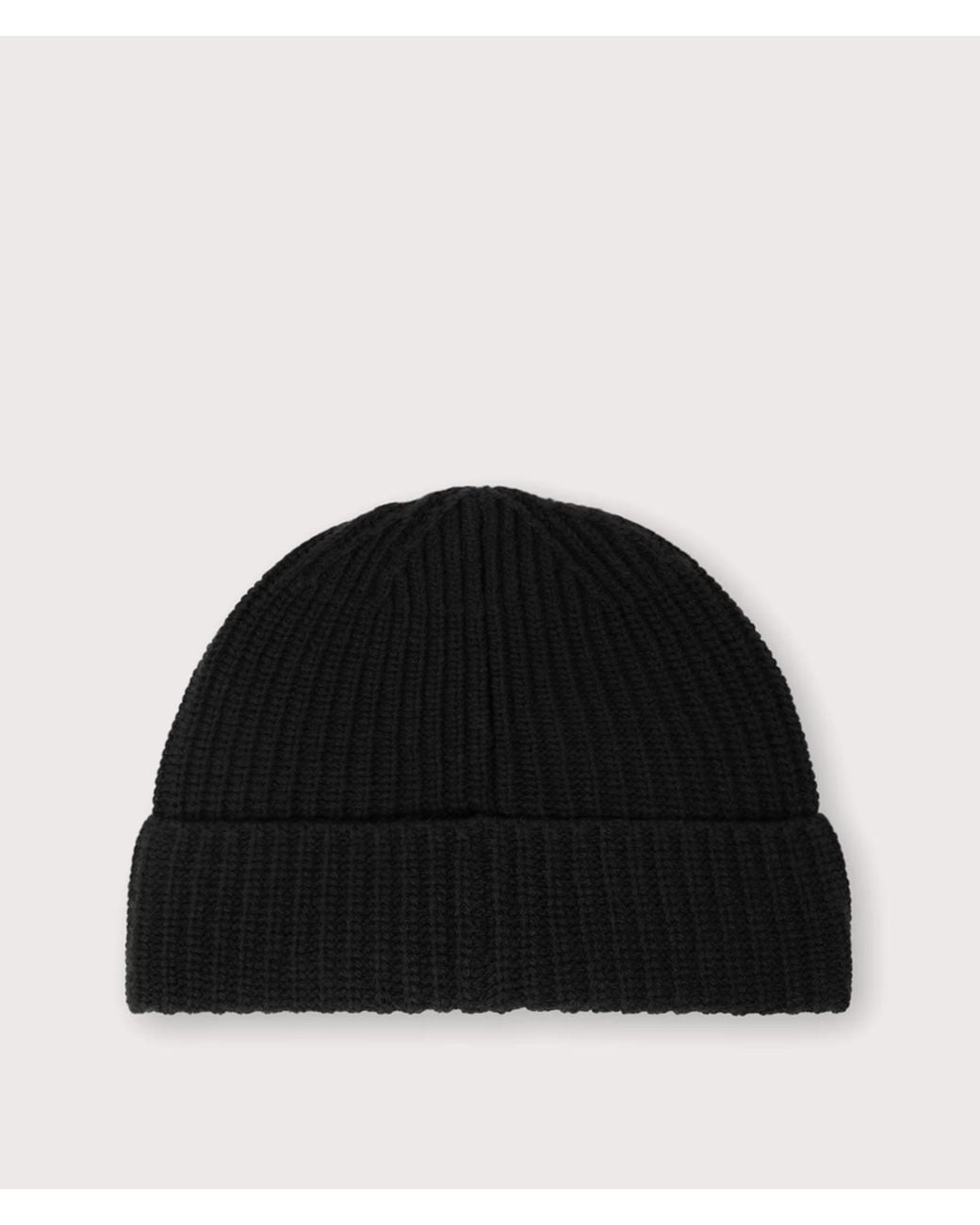 Stone Island Black Light Rws Geelong Wool Beanie for men