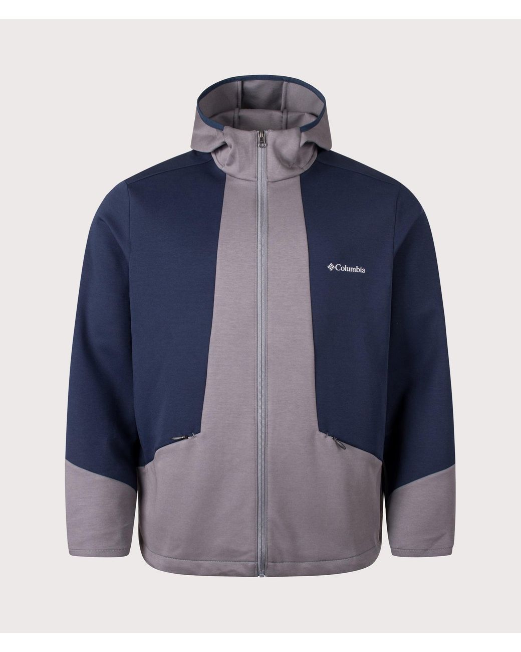 Columbia Blue Tech Spacer Zip Through Hoodie for men