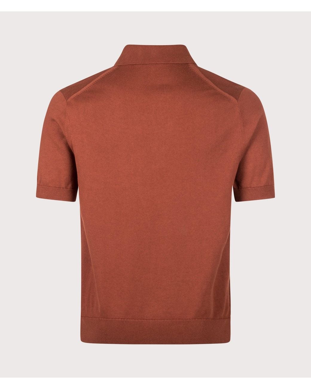 Fred Perry Red Regular Fit Supima Cotton Knitted Polo Shirt for men