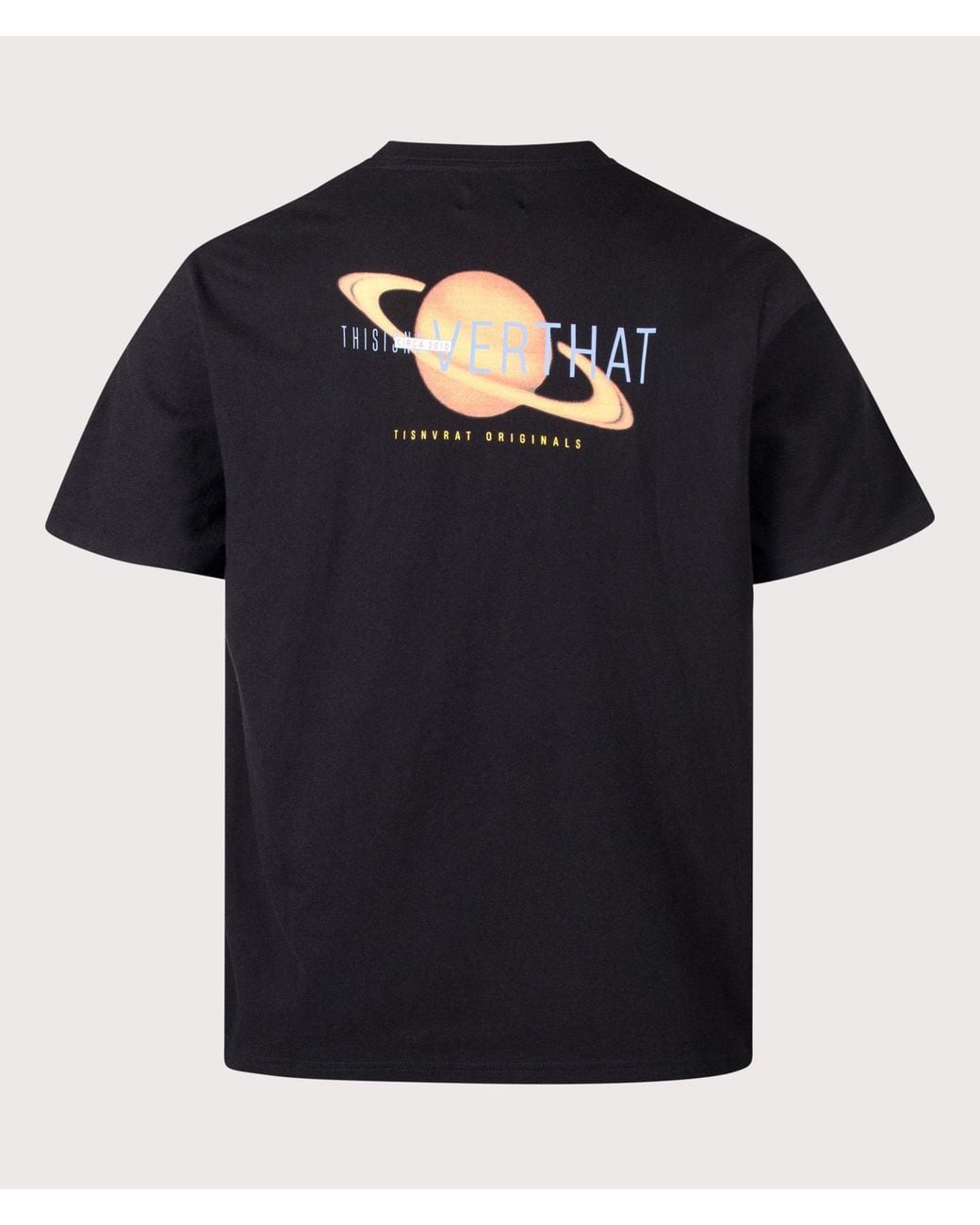 Thisisneverthat Black Regular Fit Saturn T-Shirt for men