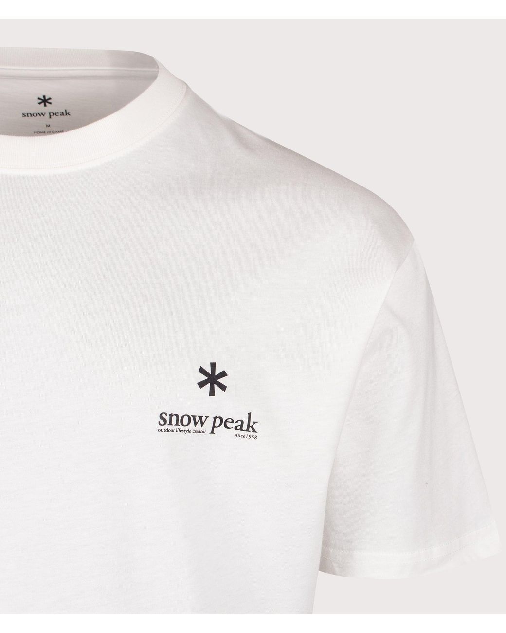 Snow Peak White Relaxed Fit Soft Cotton Logo T-Shirt for men