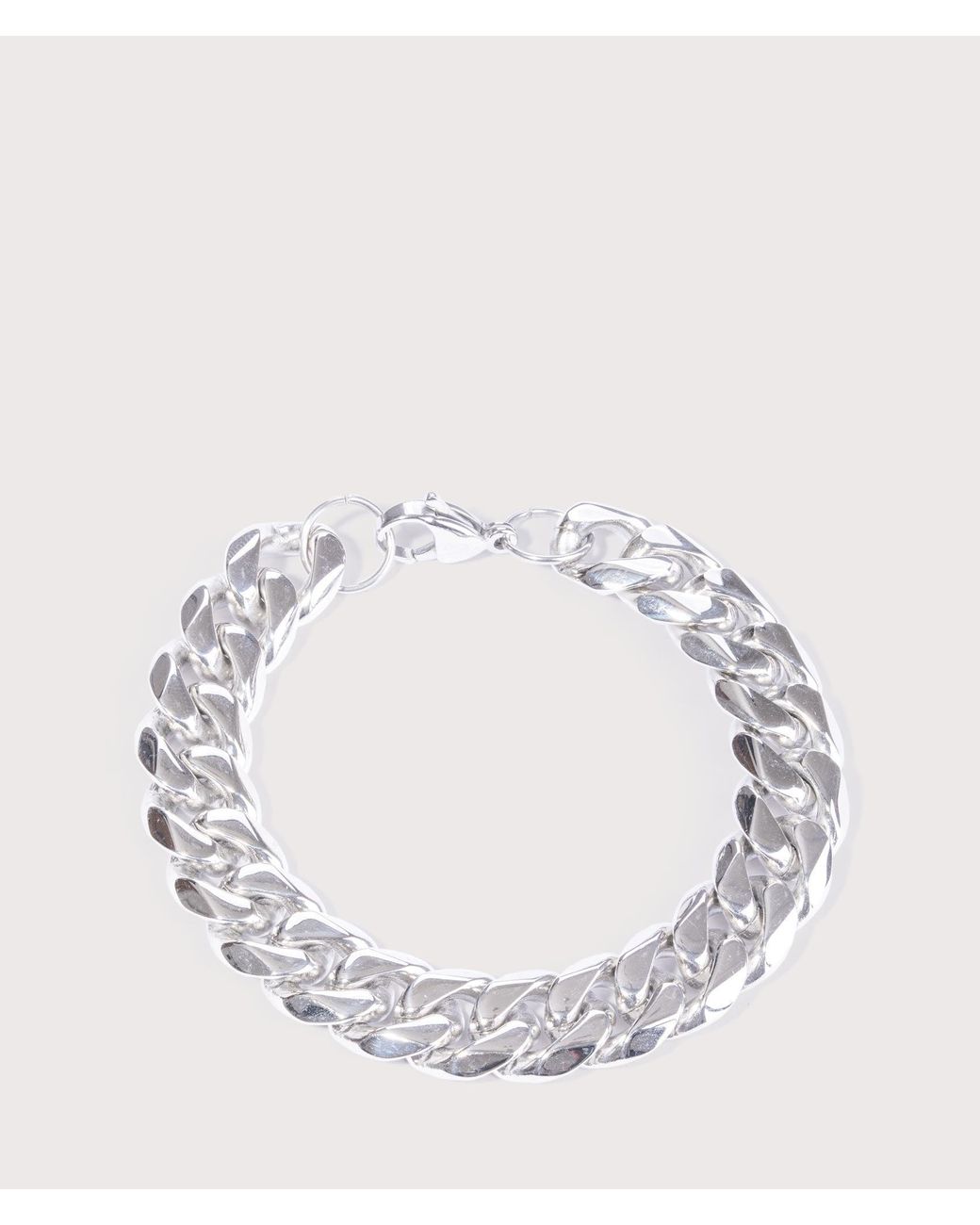 Mysterious Jeweller Metallic Stainless Steel Cuban Bracelet for men