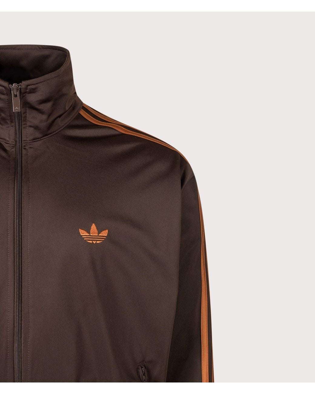 Adidas Originals Brown Loose Fit Firebird Track Top (Fits Big To Size) for men
