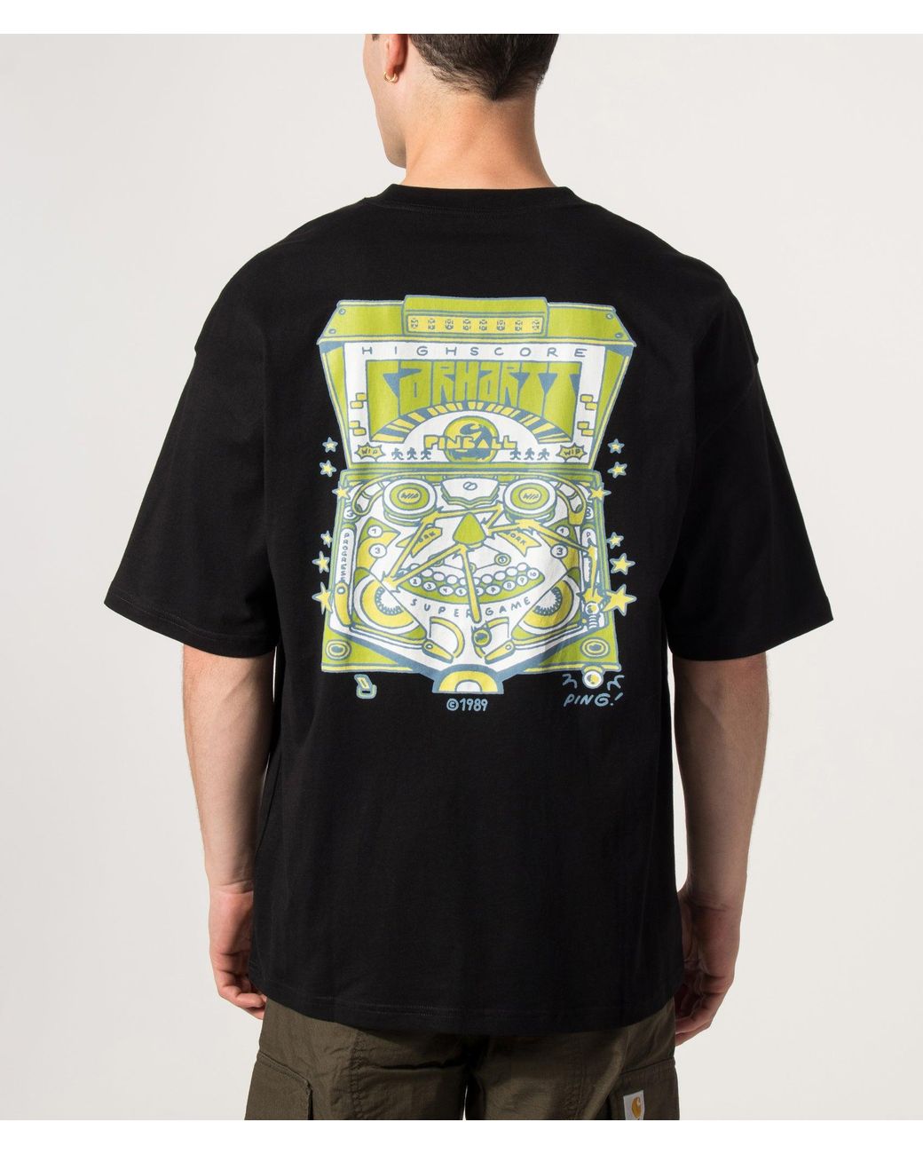 Carhartt Black Oversized Fit Pinball T-Shirt for men