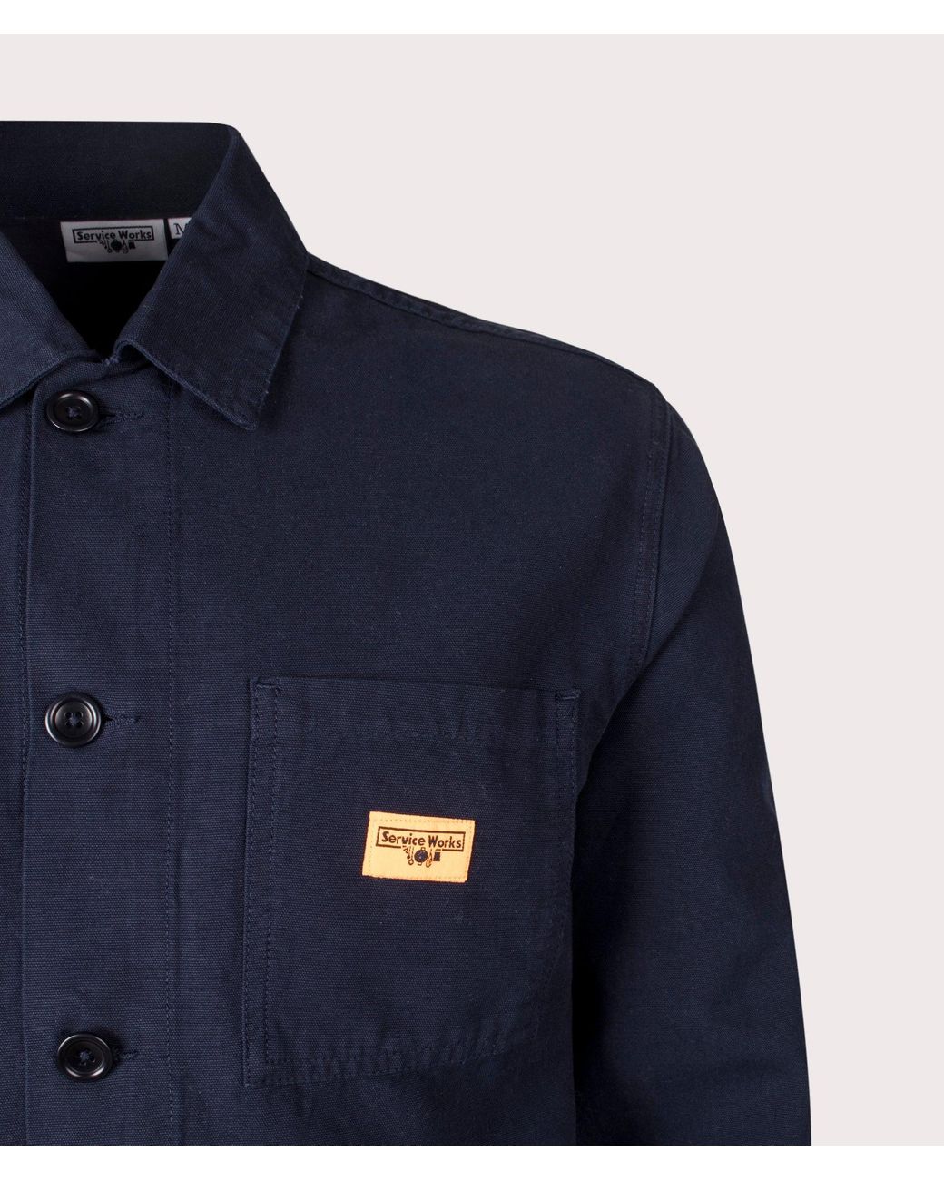 Service Works Blue Canvas Chore Shirt for men