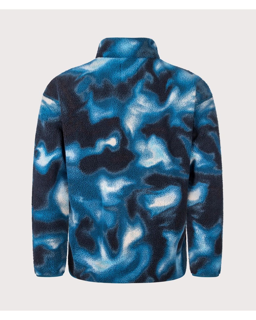 Columbia Blue Regular Fit Helvetia Ii Printed Half Snap Fleece for men