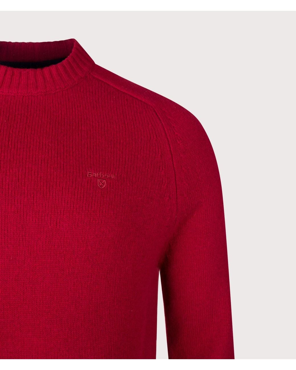 Barbour Red Regular Fit Newtown Crewneck Jumper for men