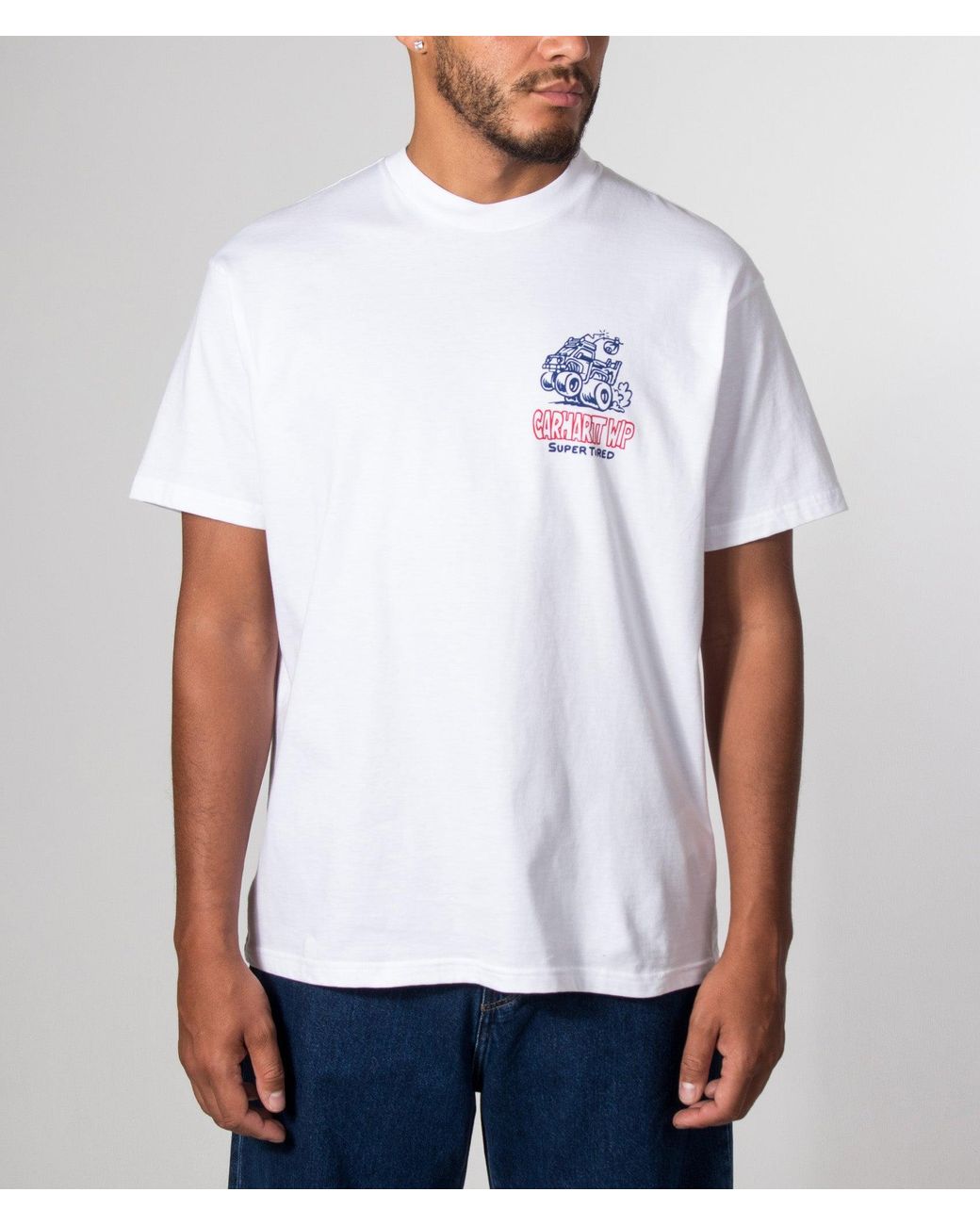 Carhartt White Loose Fit Hot Rat T-Shirt for men