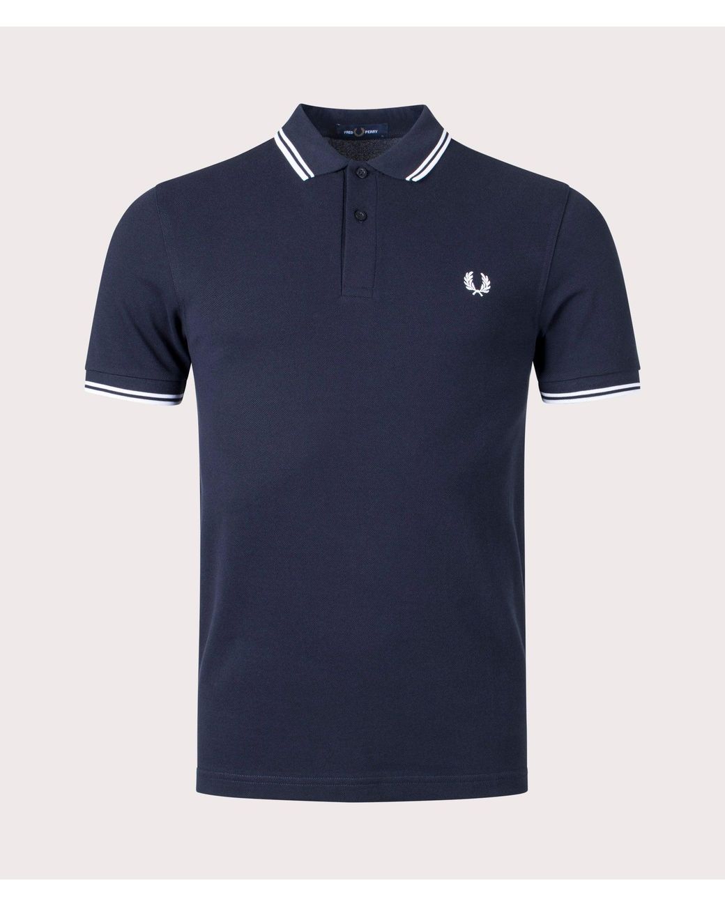 Fred Perry Blue Twin Tipped Polo Shirt for men