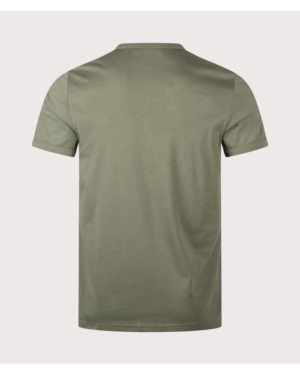 Fred Perry Green Regular Fit Ringer T-Shirt for men