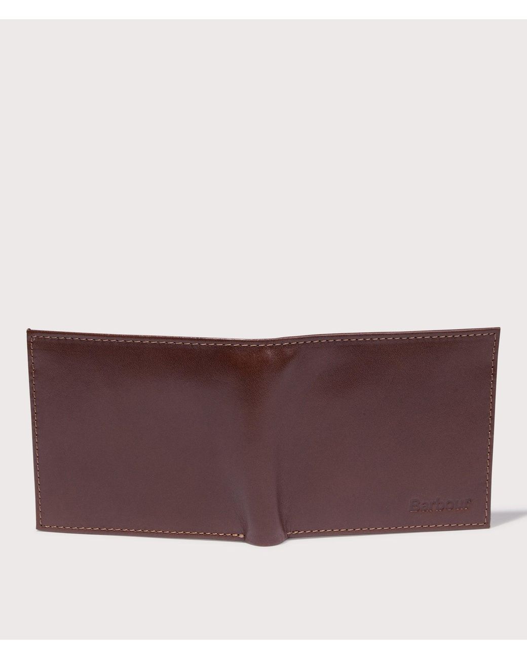 Barbour Brown Colwell Leather Billfold Wallet for men