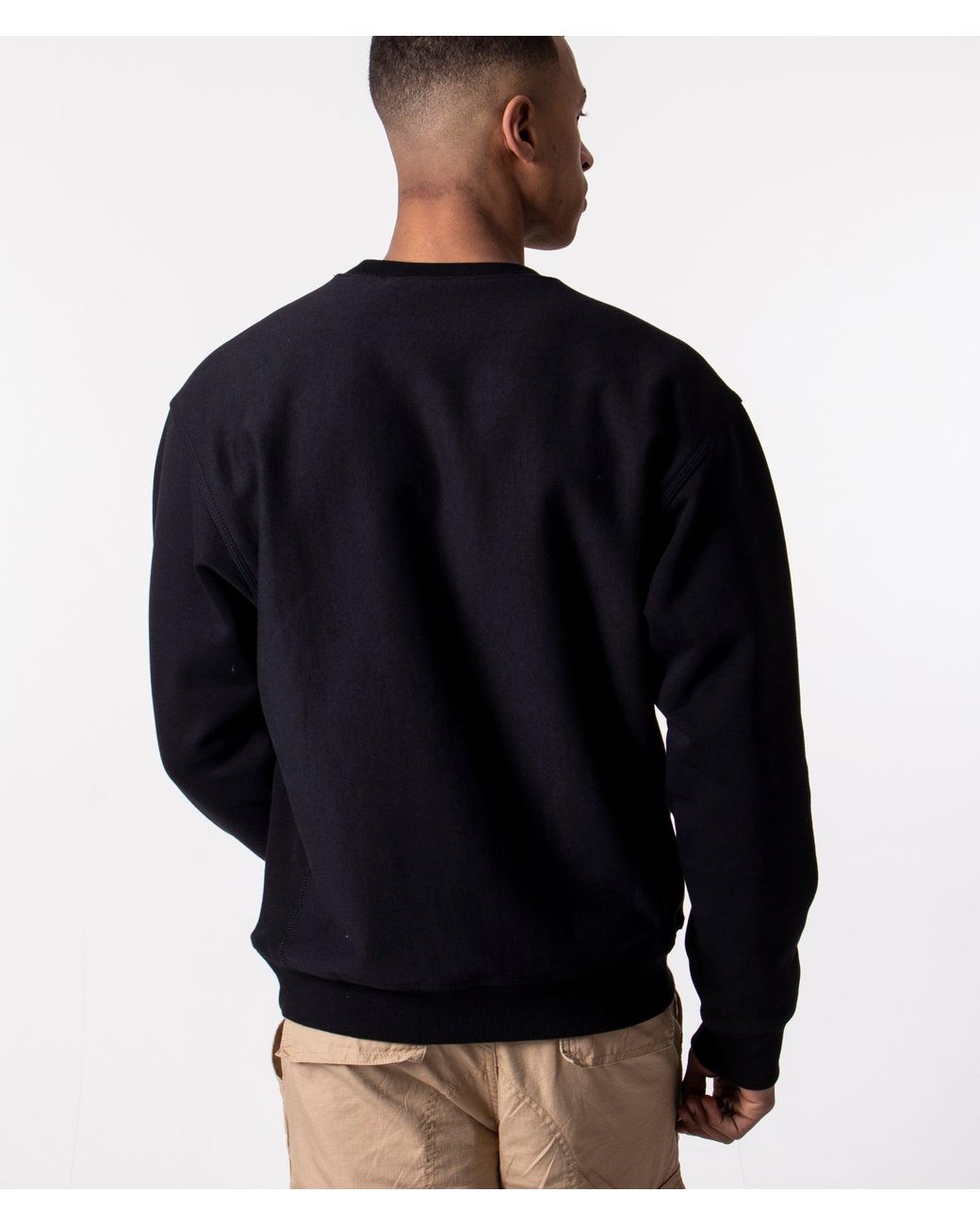 Carhartt Blue Loose Fit American Script Sweatshirt for men