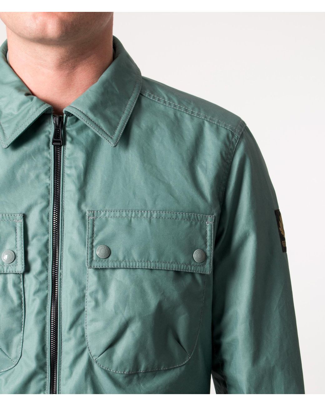 Belstaff Tonal Tour Overshirt in Green for Men Lyst UK