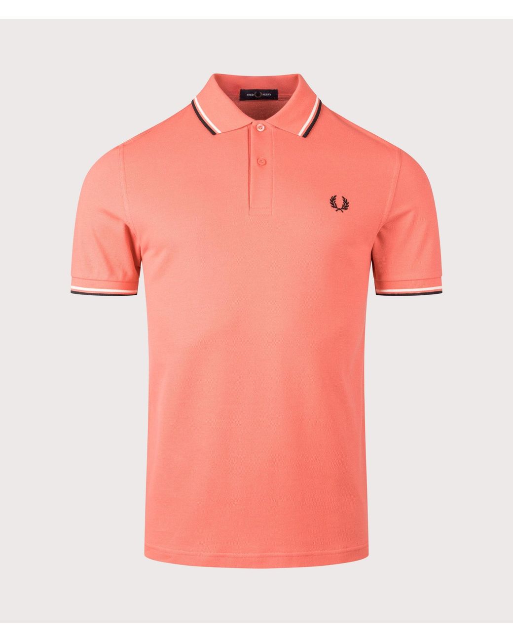 Fred Perry Pink Regular Fit Twin Tipped Polo Shirt for men