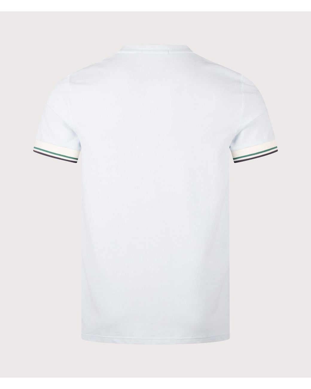 Fred Perry White Regular Fit Twin Tipped Cuff T-Shirt for men