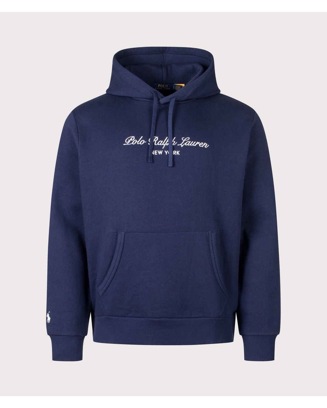 Polo Ralph Lauren Blue Logo Fleece Hoodie for men
