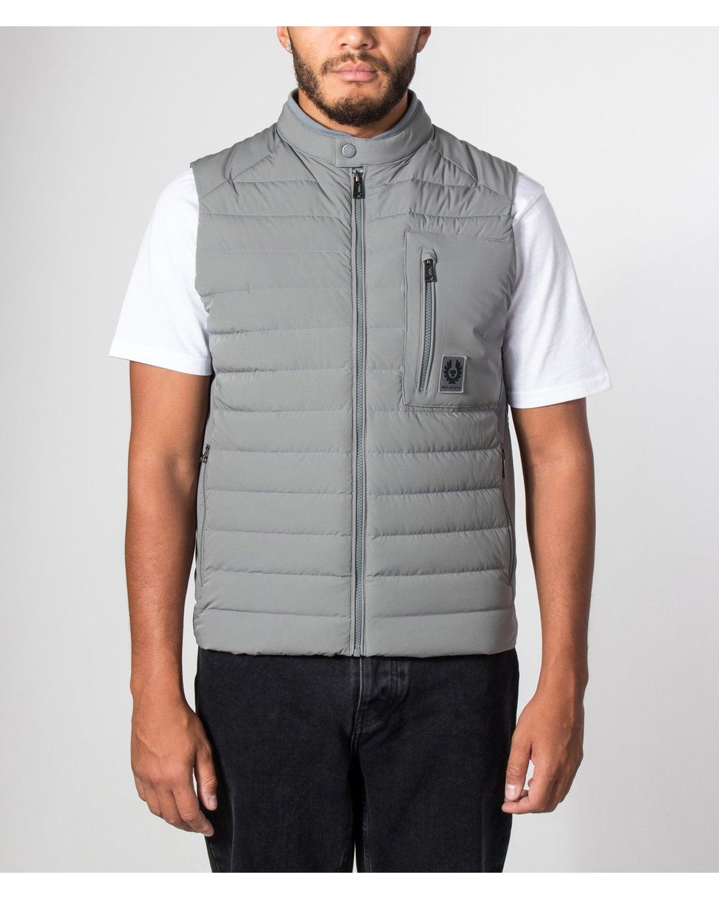 Belstaff Gray Regular Fit Chassis Gilet for men