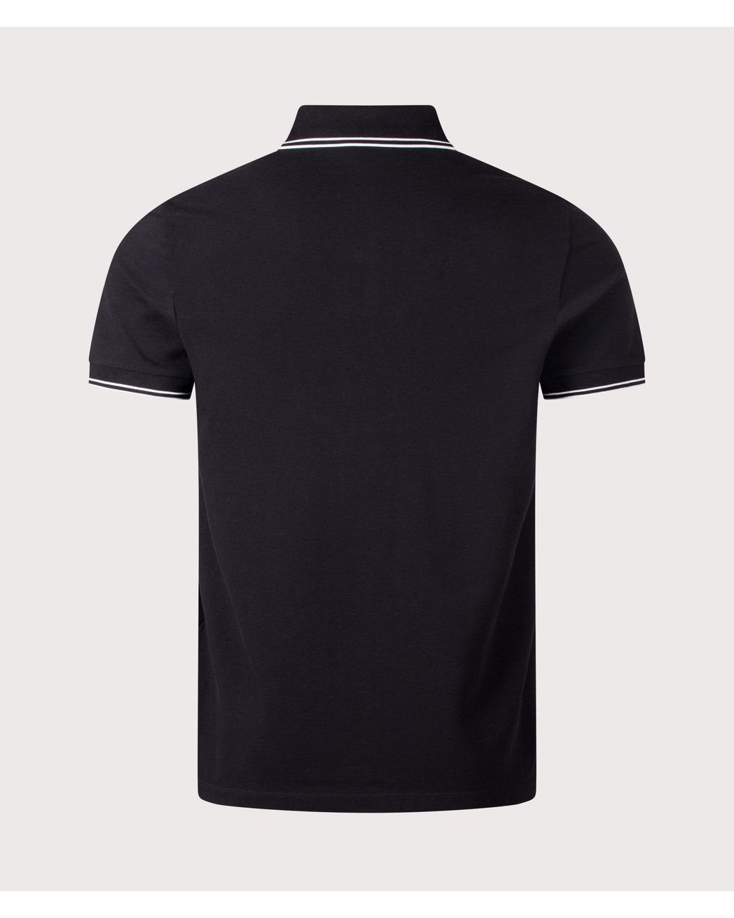 Stone Island Black Slim Fit Organic Cotton Polo Shirt for men