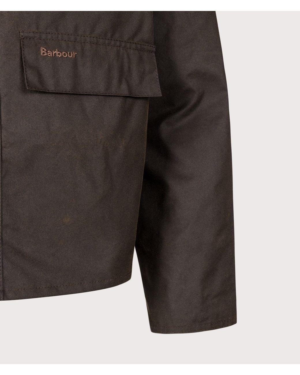 Barbour Gray Cropped Spey Wax Jacket for men